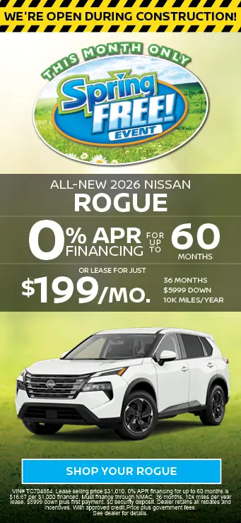 2026 Nissan Rogue Spring Free Event